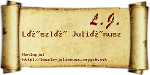 László Juliánusz névjegykártya